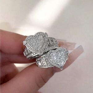 Silver heart ring size 7